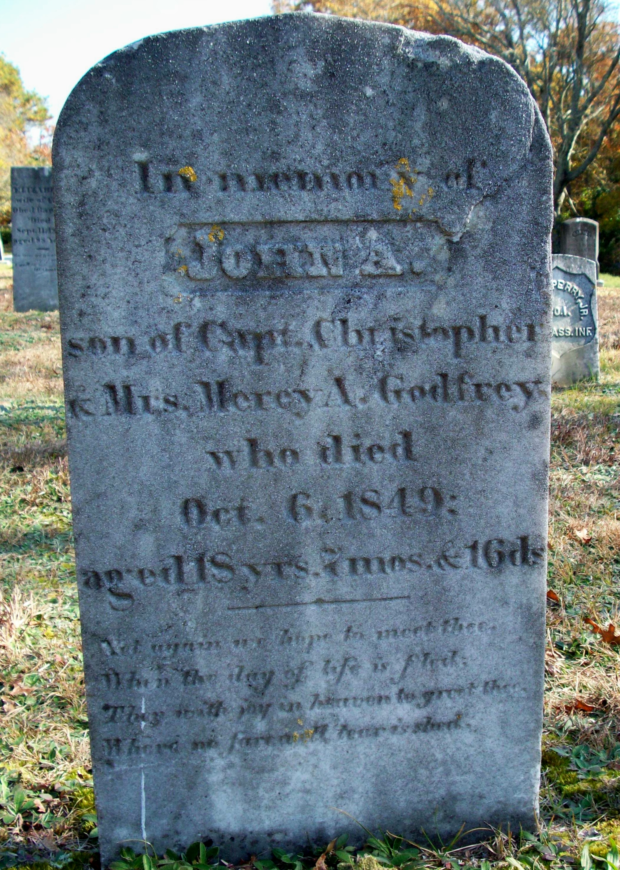 John A Godfrey 1831 – 1849 | PocassetCemetery.org2109 x 2956