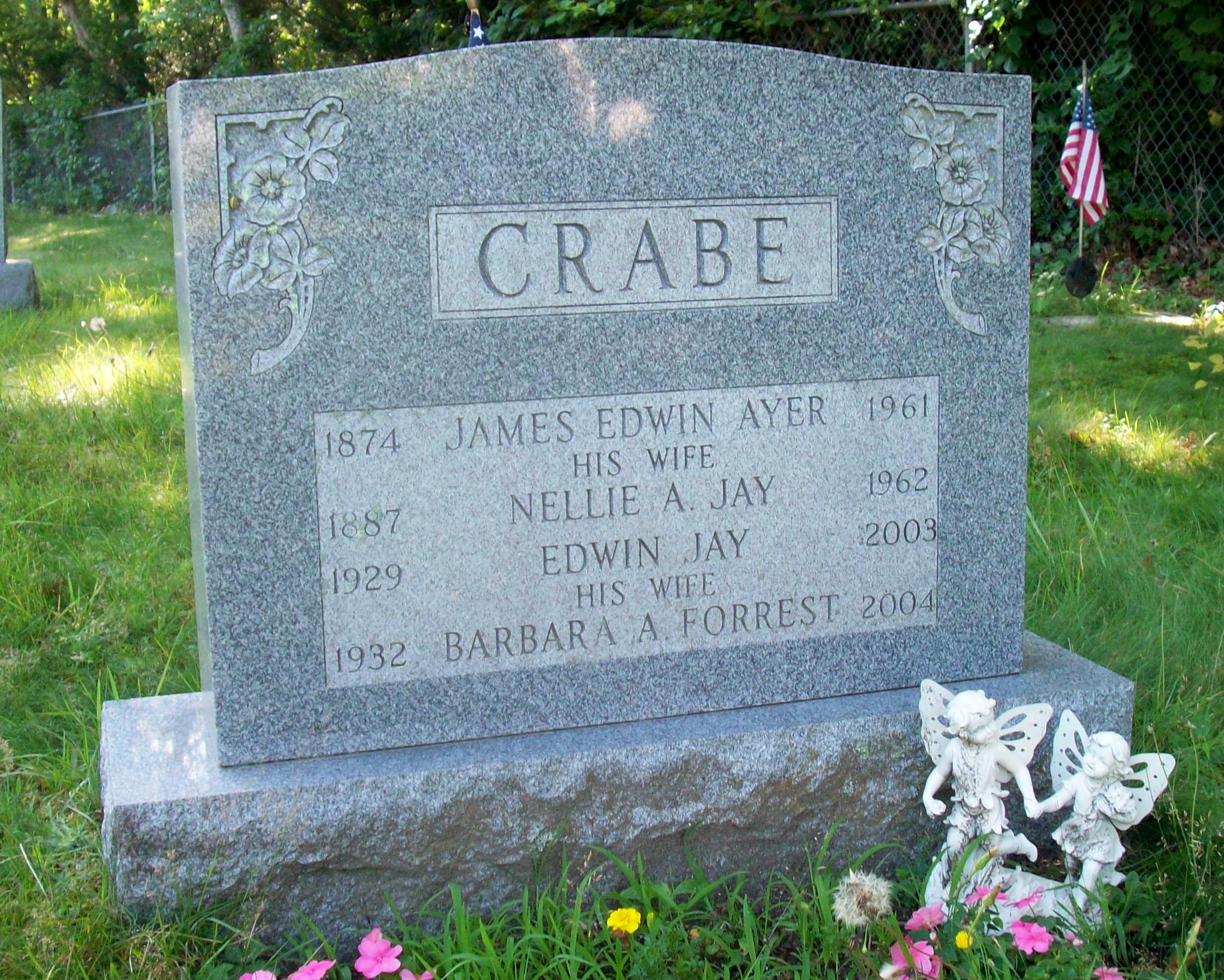 James Edwin Ayer Crabe 1874 – 1961 | PocassetCemetery.org